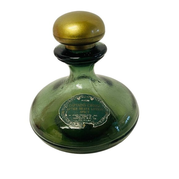 Avon Captains Choice After Shave Lotion Spicy 6 Fl Oz Vintage Glass Bottle 5" x4 - Picture 5 of 5